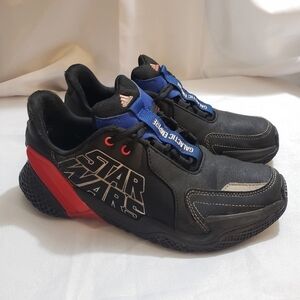 Adidas x Star Wars Low Top Sneakers Black Red White Mens Size 6 Womens Size 8